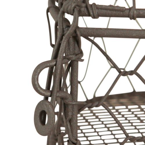 Floristik24 Decorative heart made of wire for filling vintage grey 14×13.5cm