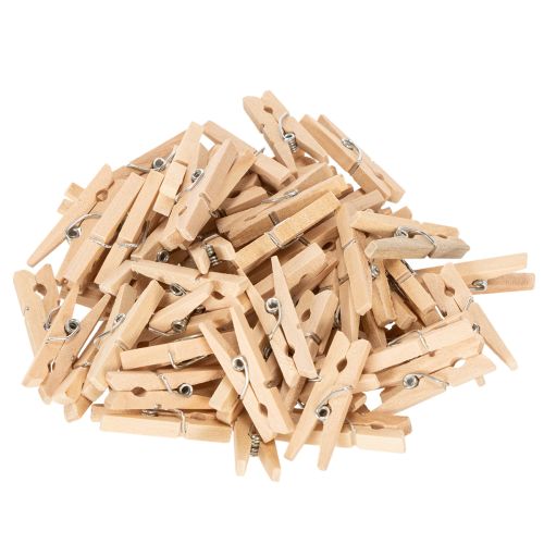 Floristik24 Decorative wooden clothespins, 3cm, natural, 72 pieces