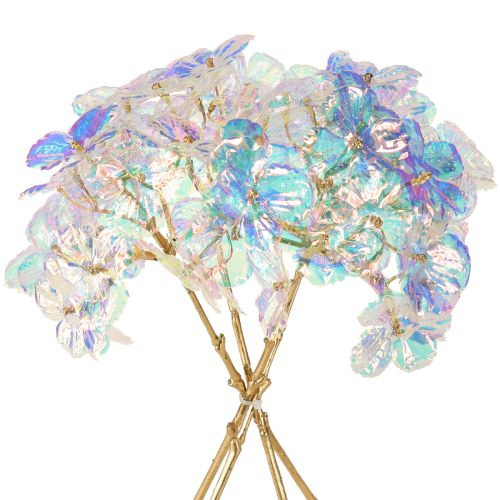 Floristik24 Decorative Hydrangea iridescent artificial flower Christmas 27cm 4 pcs