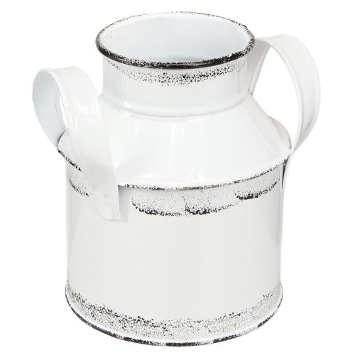 Product Decorative jug with handles metal white, black H13cm 2pcs