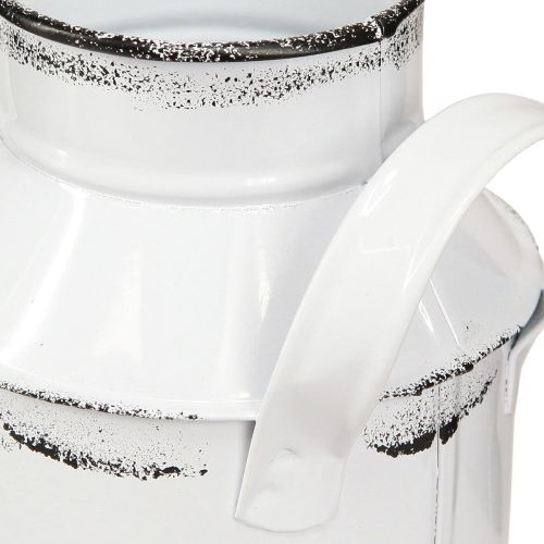 Product Decorative jug with handles metal white, black H13cm 2pcs