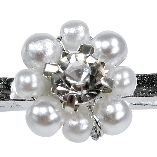 Product Decorative clip with pearl blossom 2.5cm 6pcs