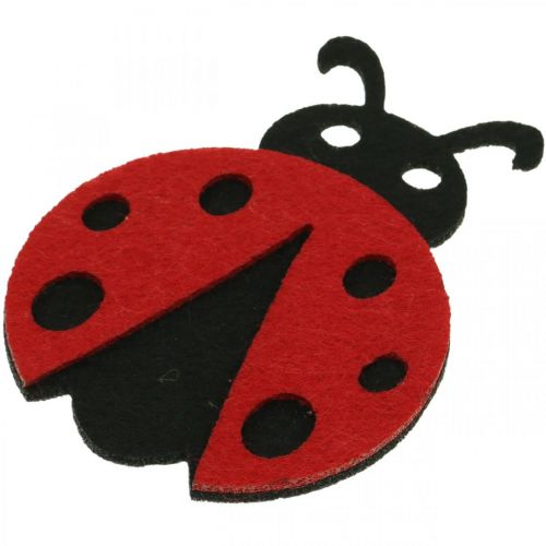 Product Decorative clips ladybug, spring, lucky beetle to decorate, felt decoration 16pcs
