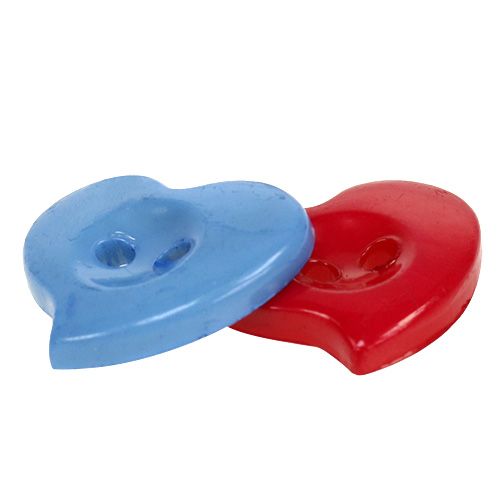 Floristik24 Decorative buttons heart shape Ø2,2cm 200pcs
