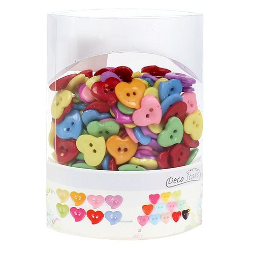 Floristik24 Decorative buttons heart shape Ø2,2cm 200pcs