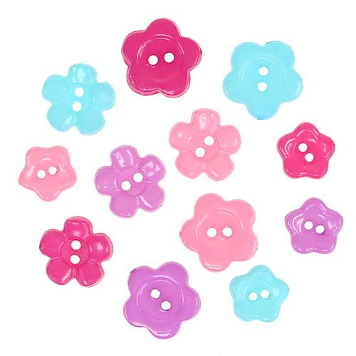 Floristik24 Decorative buttons colored Ø1,2cm - 1,5cm 270pcs