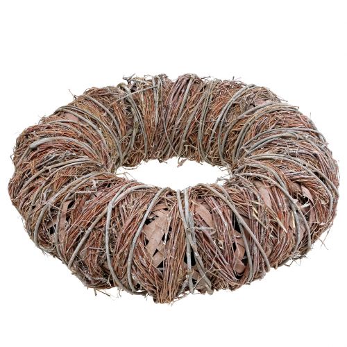 Floristik24 Decorative wreath nature Ø43cm washed white