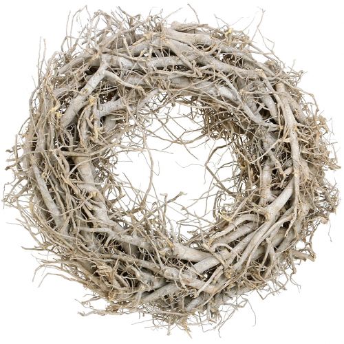 Floristik24 Decorative wreath natural, grey Ø45cm 1 pc