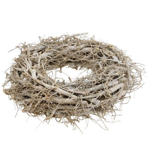 Floristik24 Decorative wreath natural, grey Ø45cm 1 pc