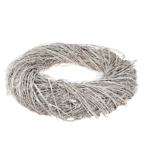 Product Decorative wreath large elm branches white-grey washed Ø50cm
