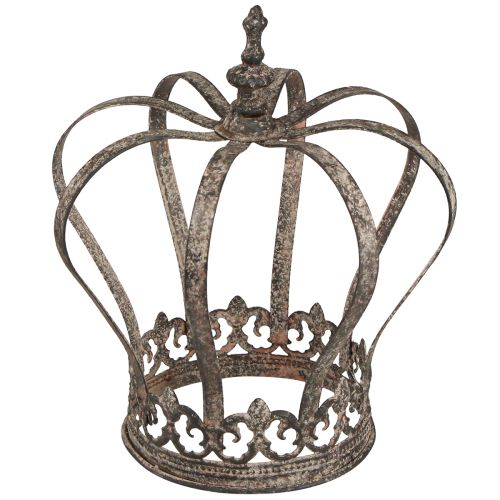 Product Decorative crown antique look metal decoration rust Ø19.5cm H22cm