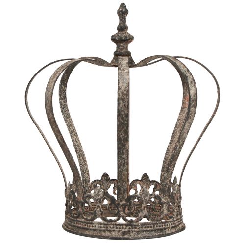 Product Decorative crown antique look metal decoration rust Ø19.5cm H22cm