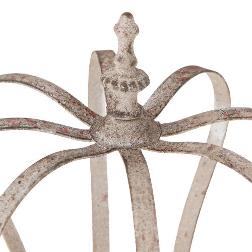 Floristik24 Decorative Crown Vintage Metal Crown Grey Rust Ø19cm H22cm