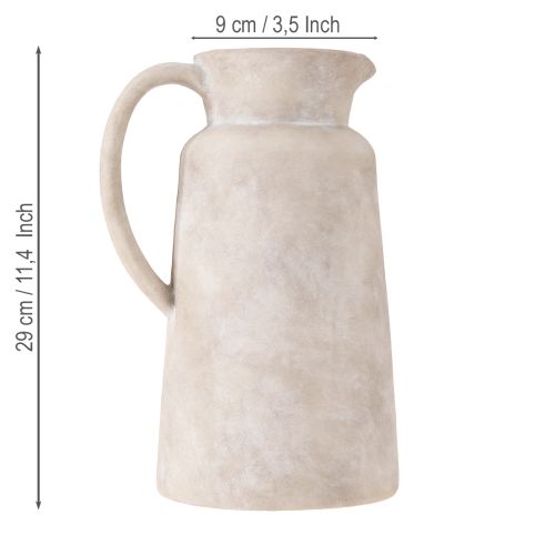 Product Decorative jug decorative jug ceramic in beige Ø16cm H29cm