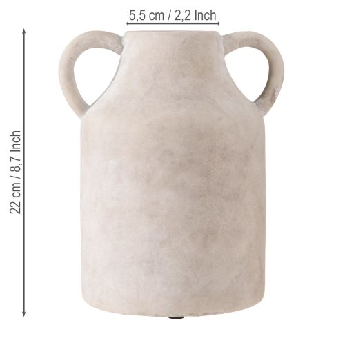Product Decorative jug planter made of ceramic in beige Ø14.5cm H22cm