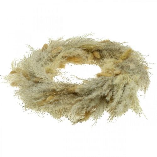 Product Pampas grass Lagurus door wreath dried flower wreath wreath Ø31cm