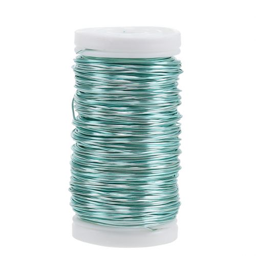 Floristik24 Deco Enamelled Wire Ice Blue Ø0.50mm 50m 100g