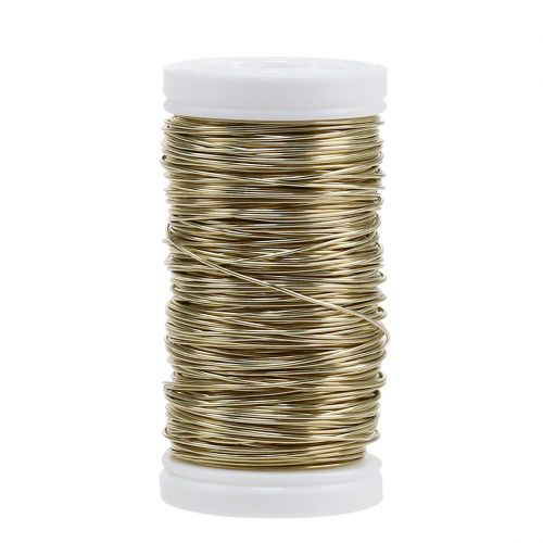 Floristik24 Deco Enamelled Wire Gold Ø0.50mm 50m 100g