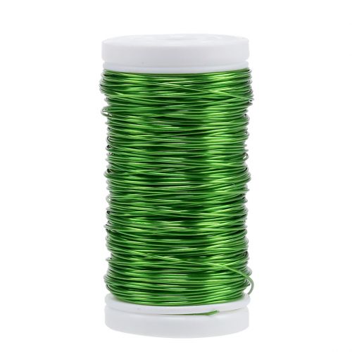 Floristik24 Deco Enamelled Wire Apple Green Ø0.50mm 50m 100g