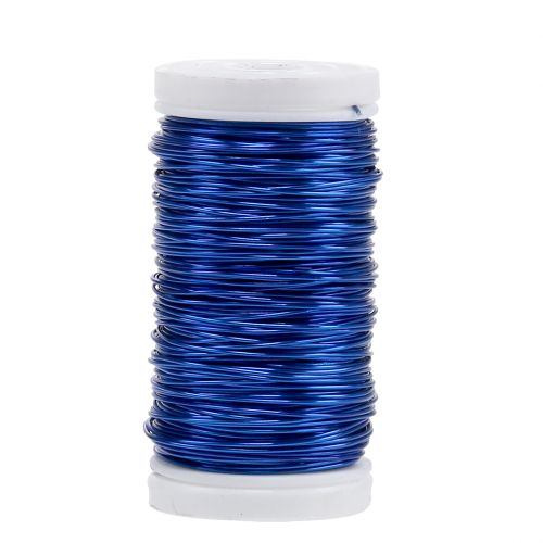 Floristik24 Deco Enameled Wire Blue Ø0.50mm 50m 100g