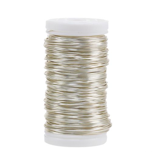 Floristik24 Decorative enameled wire champagne Ø0.50mm 50m 100g