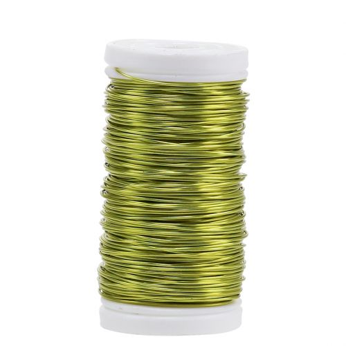 Deco enameled wire lime green Ø0.50mm 50m 100g