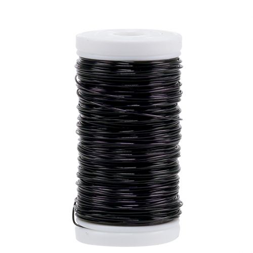 Floristik24 Deco Enameled Wire Black Ø0.50mm 50m 100g