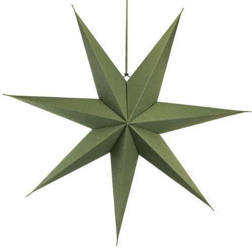 Product Decorative Lamp Paper Star for Hanging Jute Green 75x20cm