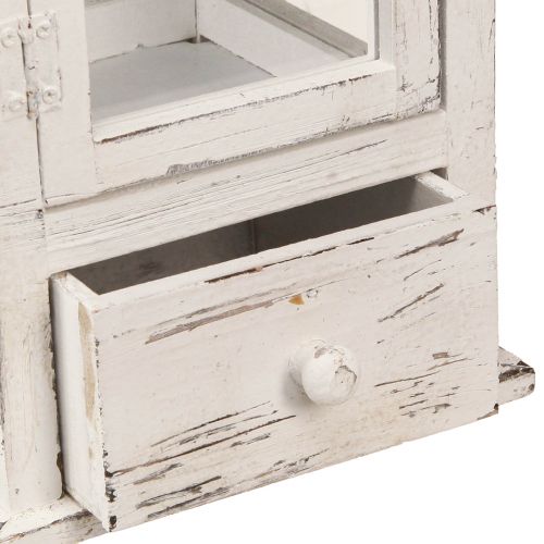Floristik24 Decorative lantern vintage with drawer white 20×20cm H51cm