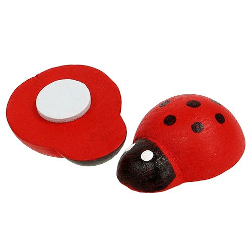 Product Decorative ladybirds for gluing 2.5cm red 72 pcs