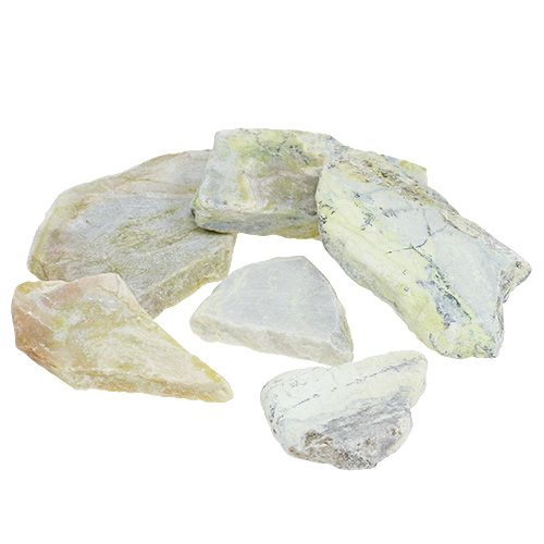 Floristik24 Decorative mosaic stones gray-green matt 3cm - 8cm 1kg