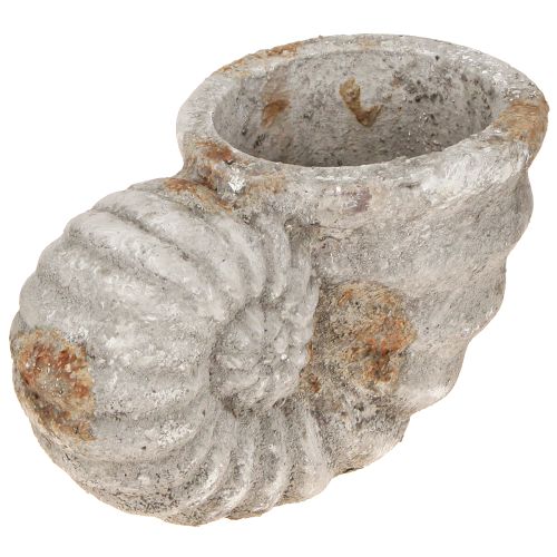 Product Decorative shell stone look flowerpot 22.5x13.5x13.5cm