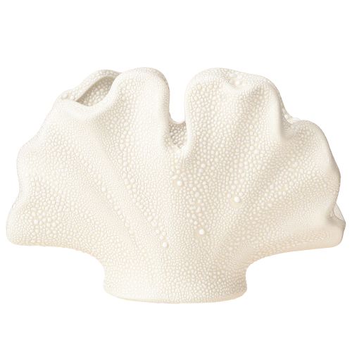 Product Decorative shell vase mini ceramic vase cream 14×7.5×9.5cm