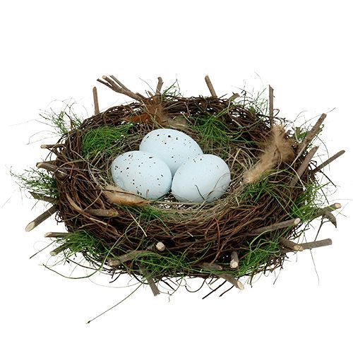 Floristik24 Deco nest with eggs Ø30cm 1pc