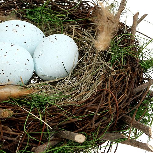 Floristik24 Deco nest with eggs Ø30cm 1pc