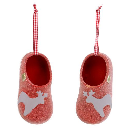 Decorative slippers 13cm red 4pcs | Floristik24.co.uk