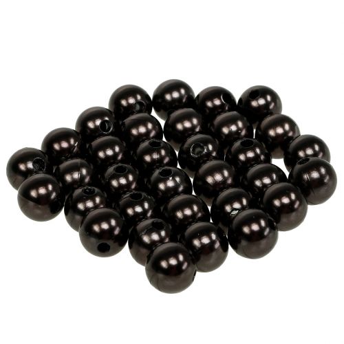 Floristik24 Deco beads brown Ø10mm 115p