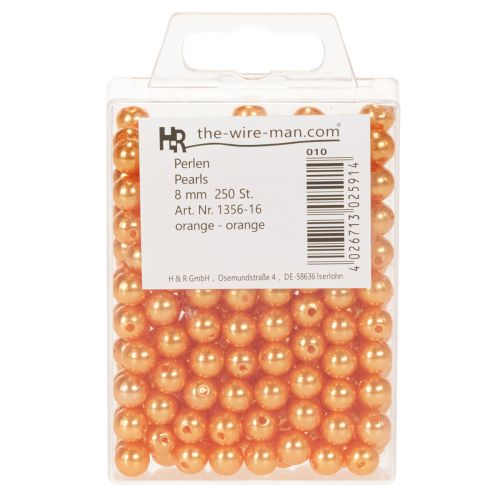 Orange Plastic Craft Beads, 8