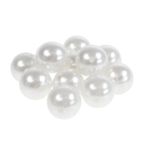 Floristik24 Decorative Beads White Ø20mm 12 pcs