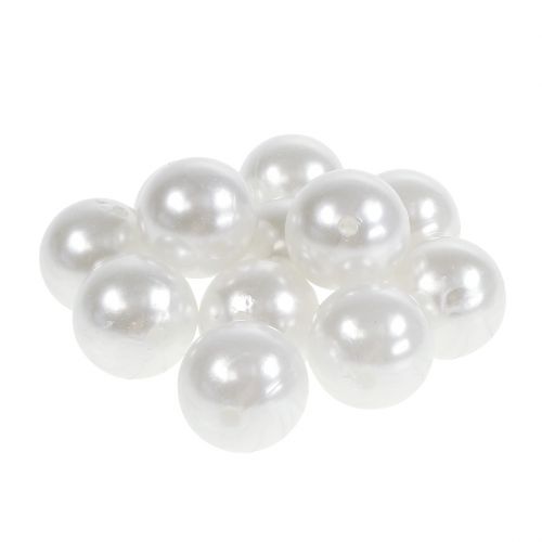 Floristik24 Deco beads white Ø20mm 12pcs