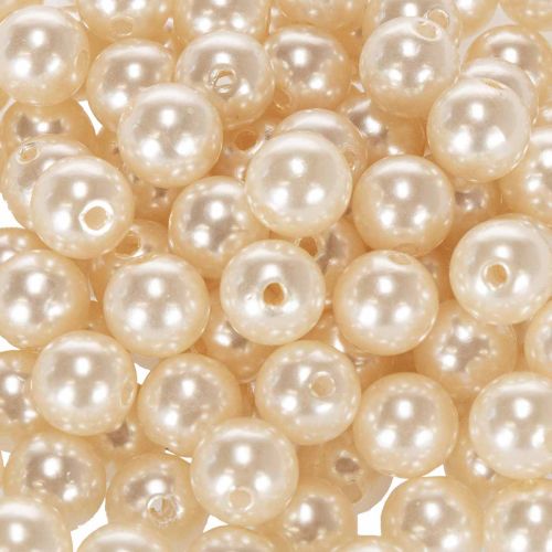 Decorative Beads Ø10mm Champagne 115 pcs | Floristik24.co.uk