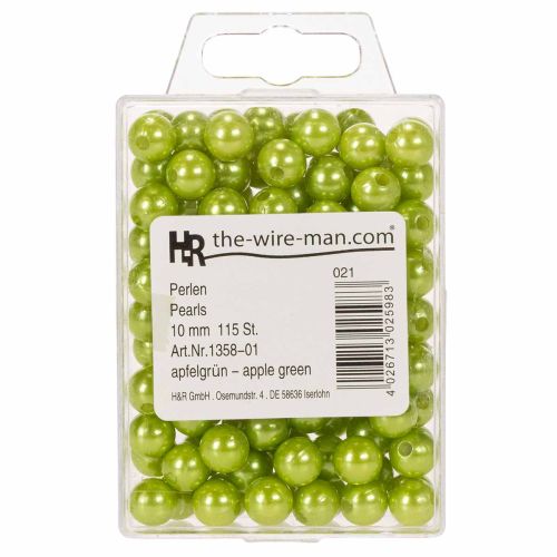 Decorative beads Ø10mm green