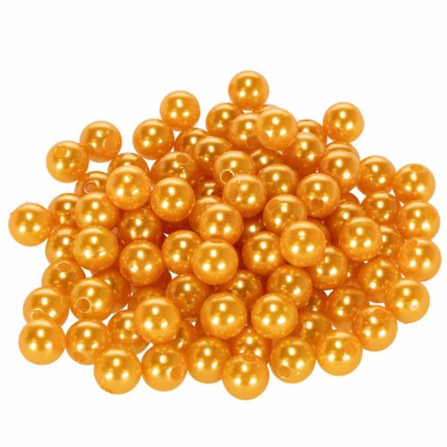 Decorative Beads Ø10mm Orange 115 pcs