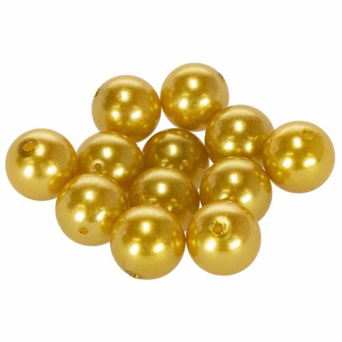 Decorative Beads Ø2cm Gold 12 Pcs buy online | Floristik24.co.uk
