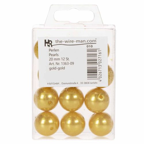 Decorative Beads Ø2cm Gold 12