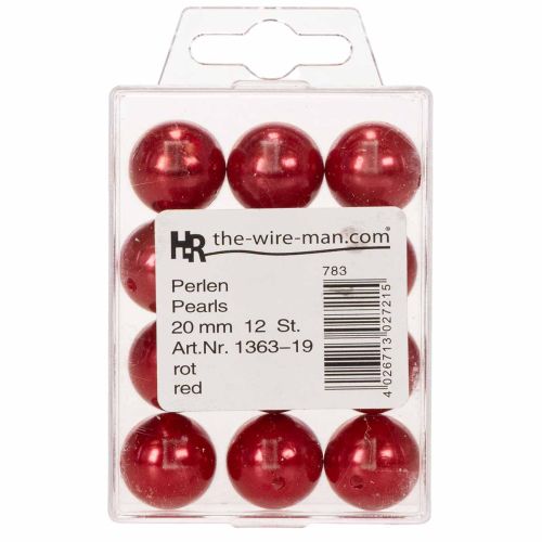 Decorative Beads Ø2cm Red 12