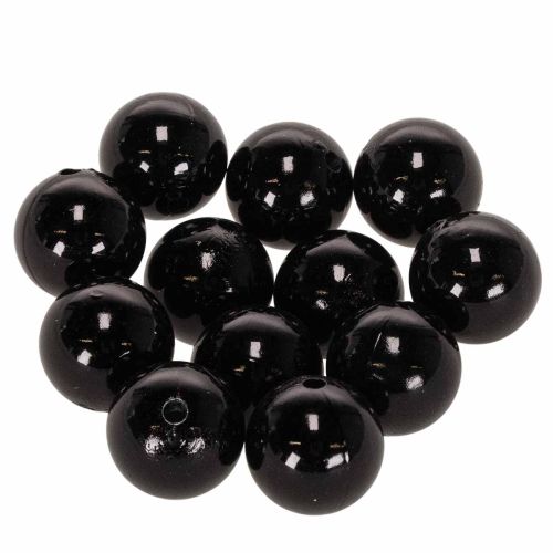 Decorative Beads Ø2cm Black 12 pcs buy online | Floristik24.co.uk