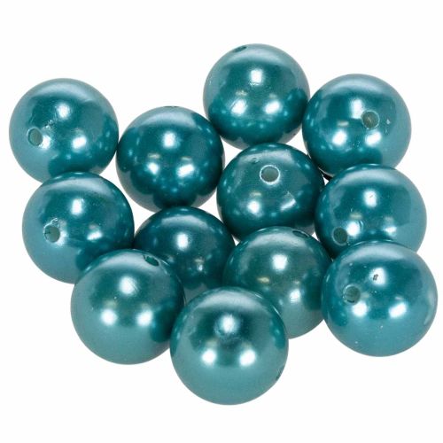 Decorative Beads Ø2cm Turquoise 12 pcs buy online | Floristik24.co.uk