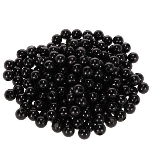 Black Plastic Craft Beads, 8 mm, 250 Pieces buy online | Floristik24.co.uk