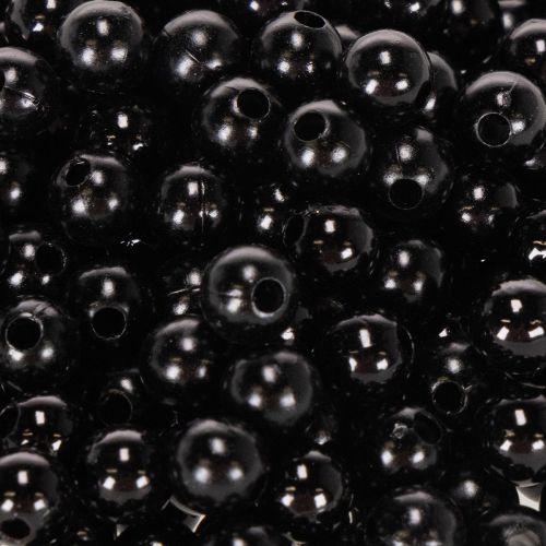 Black Plastic Craft Beads, 8 mm, 250 Pieces | Floristik24.co.uk
